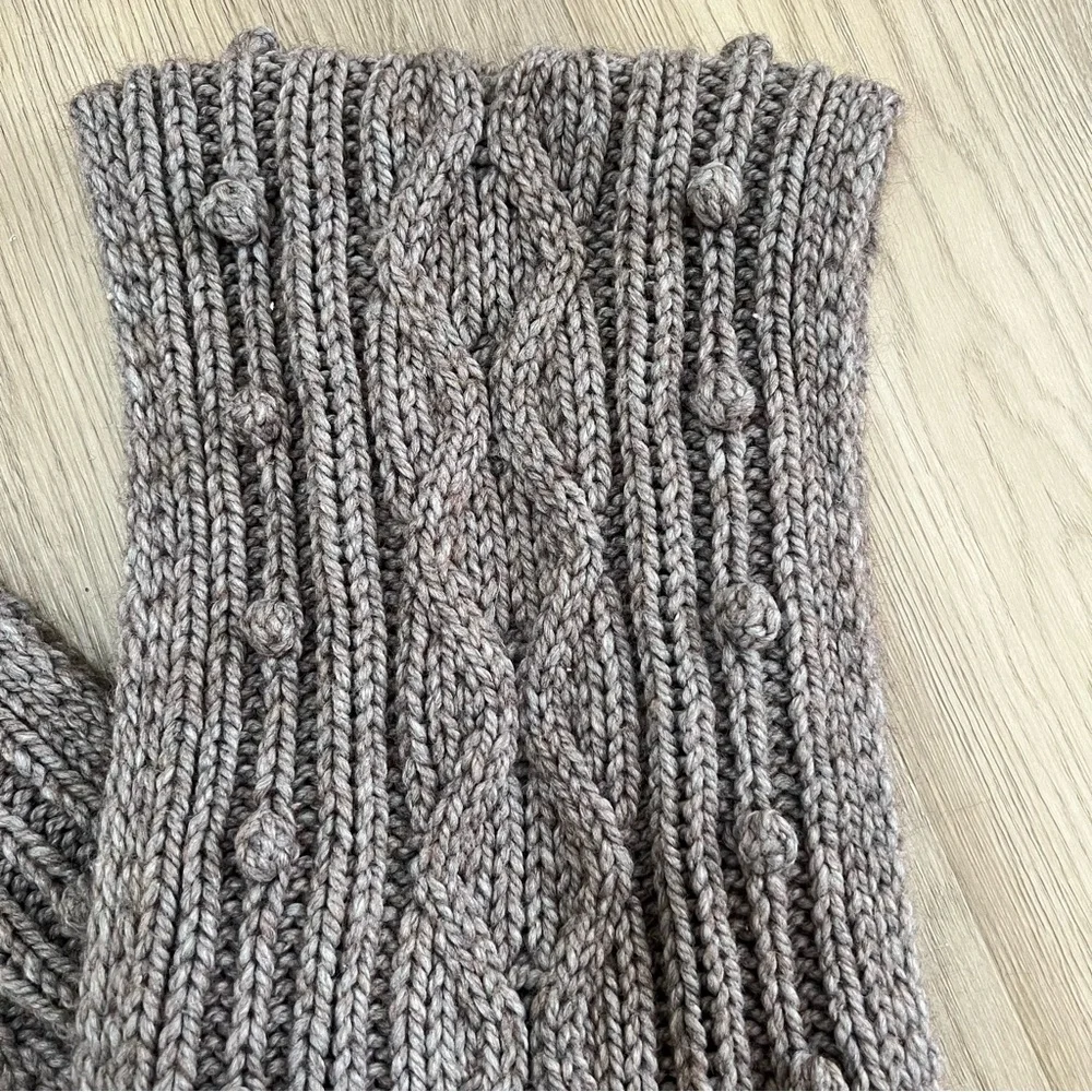 Seeberger Wool Blend Chunky Cable Knit Scarf